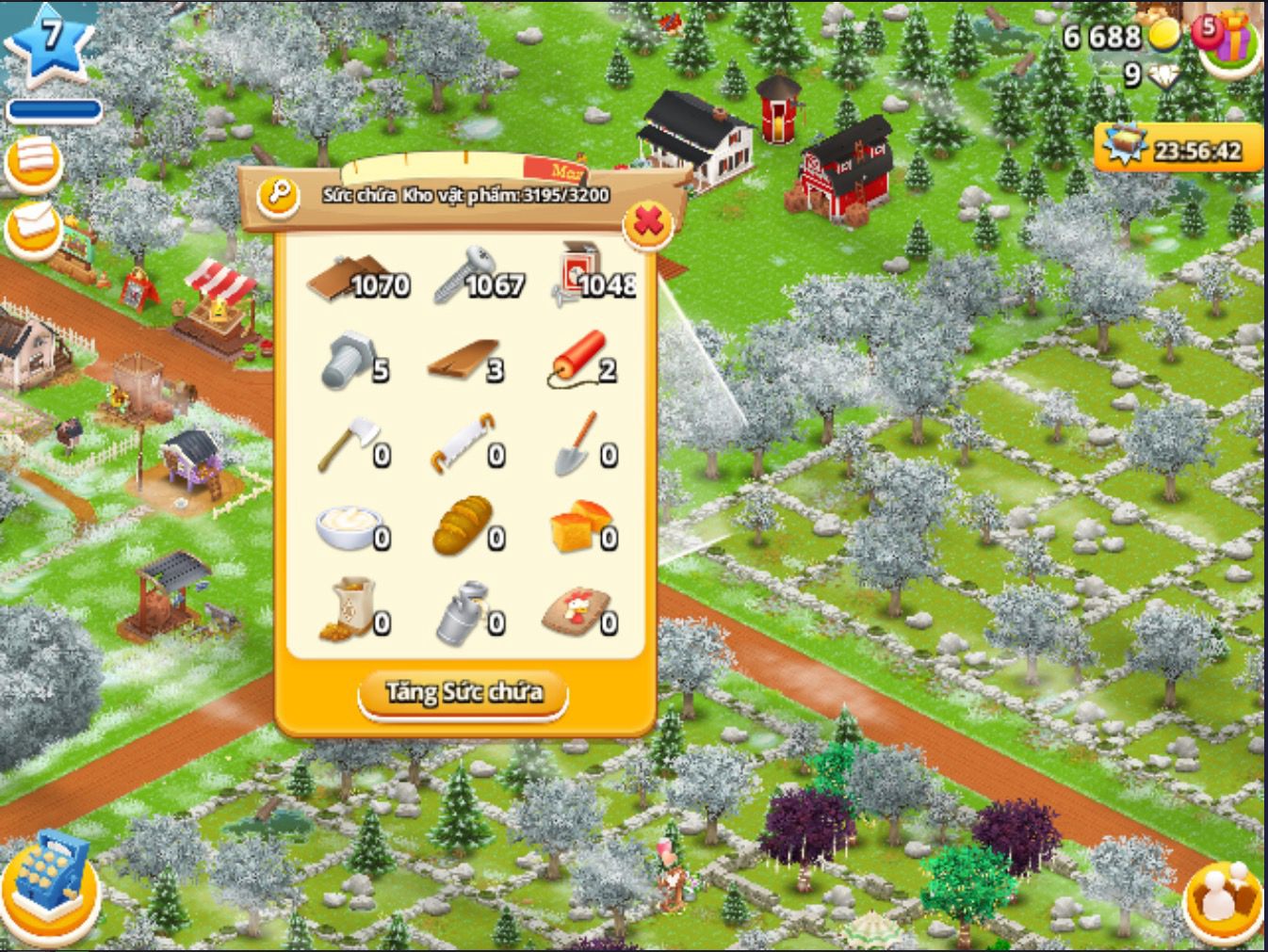 Android/IOS] HAY DAY FARM Level 7 | Barn Storage 3000 | 1000 set expand  silo item - iGV