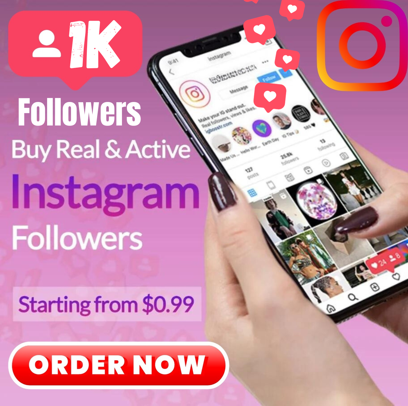 Instagram followers 1000 + fast delivery + BONUS - iGV