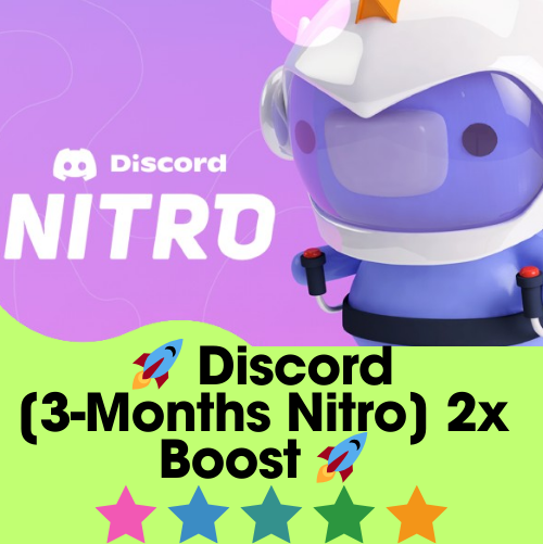 Discord [3-Months Nitro] 2x Boost - FAST DELIVERY-PREMIUM QUALITY discord nitro discord nitro discord nitro discord nitro discord nitro discord 