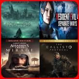 Assassin's Creed Mirage + Hogwarts LEGACY + RESIDENT EVIL 4 + THE CALLISTO PROTOCOL ALL DELUXE EDITION