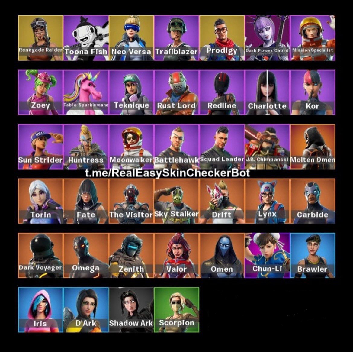 Renegade Raider - 39 Skins - Safe Account - iGV