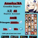 America|NA|AR48|Guarantee500+Wishes|Genshin Impact account|Primogem50000+|Interwined Fate 74+|Acquaint Fate90+/ZM8