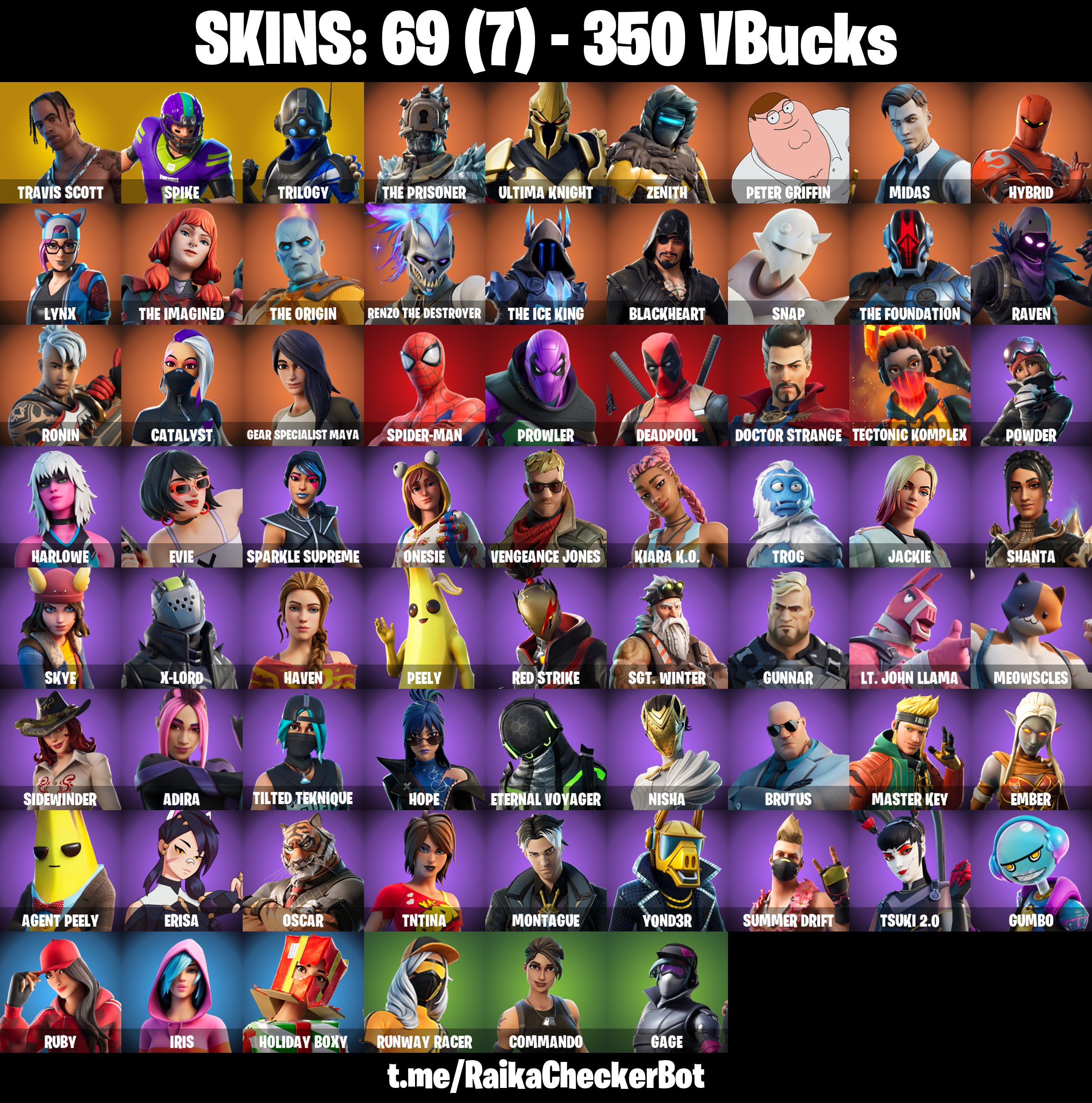 Travis Scott [PC] 69 skins | Spike | Trilogy | The Prisoner | Ultima ...