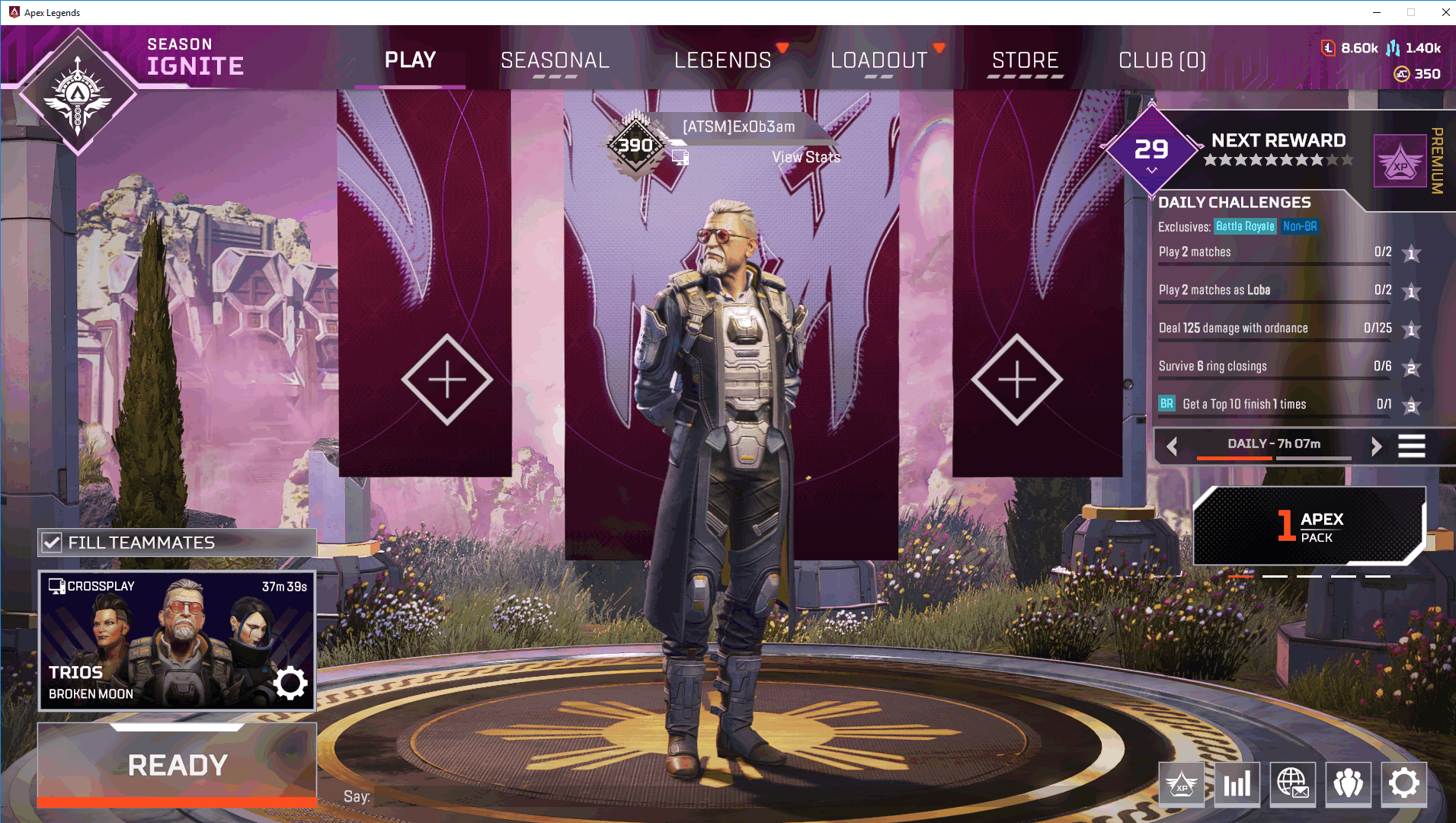 Level account 390+ legendary items 66+ Lifetime Kills 3281