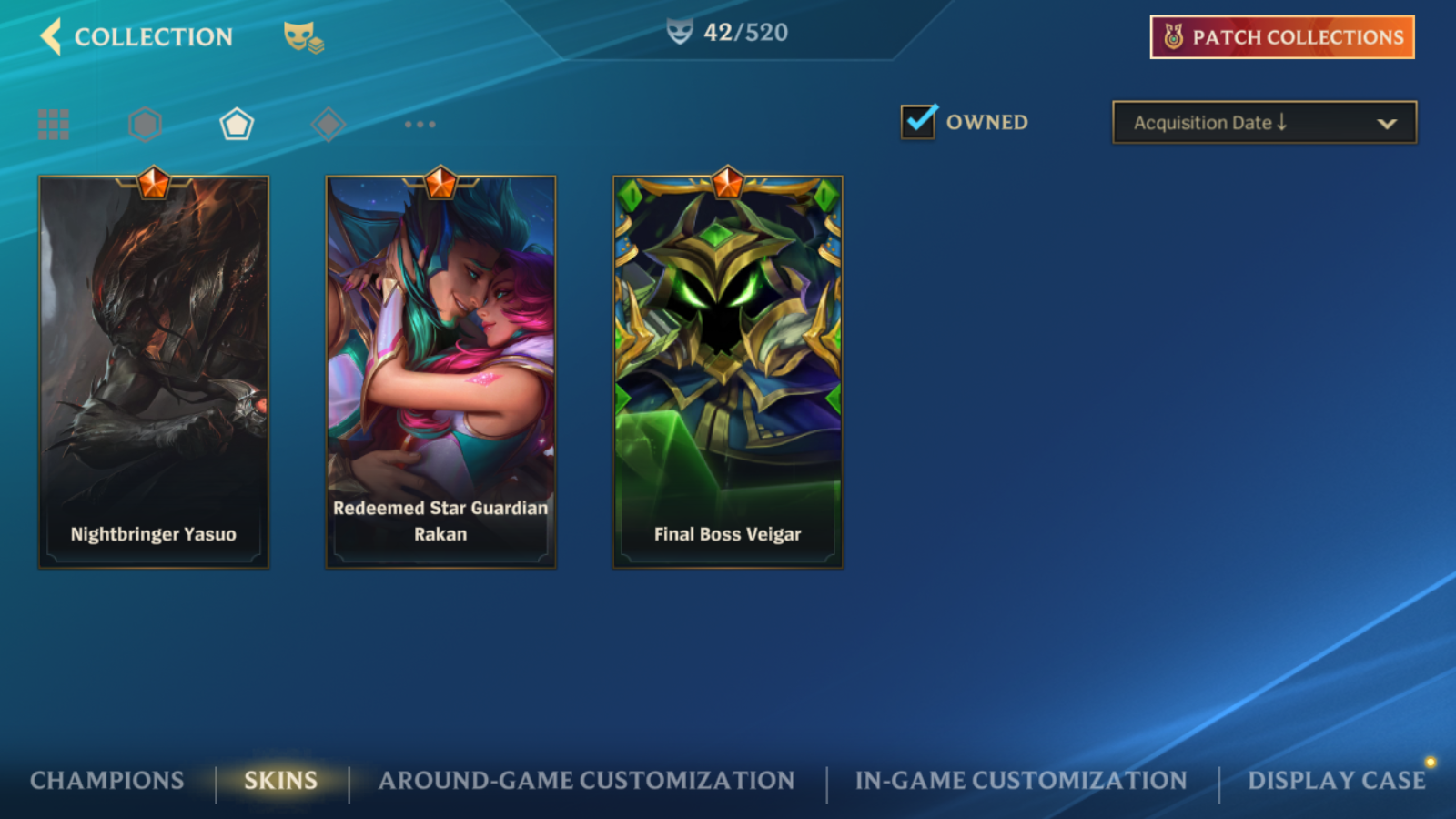 3 MYTHIC / 3 LEGENDERY 22 EPIC SKINS / 42 SKINS / (Auto Delivery Instantly)