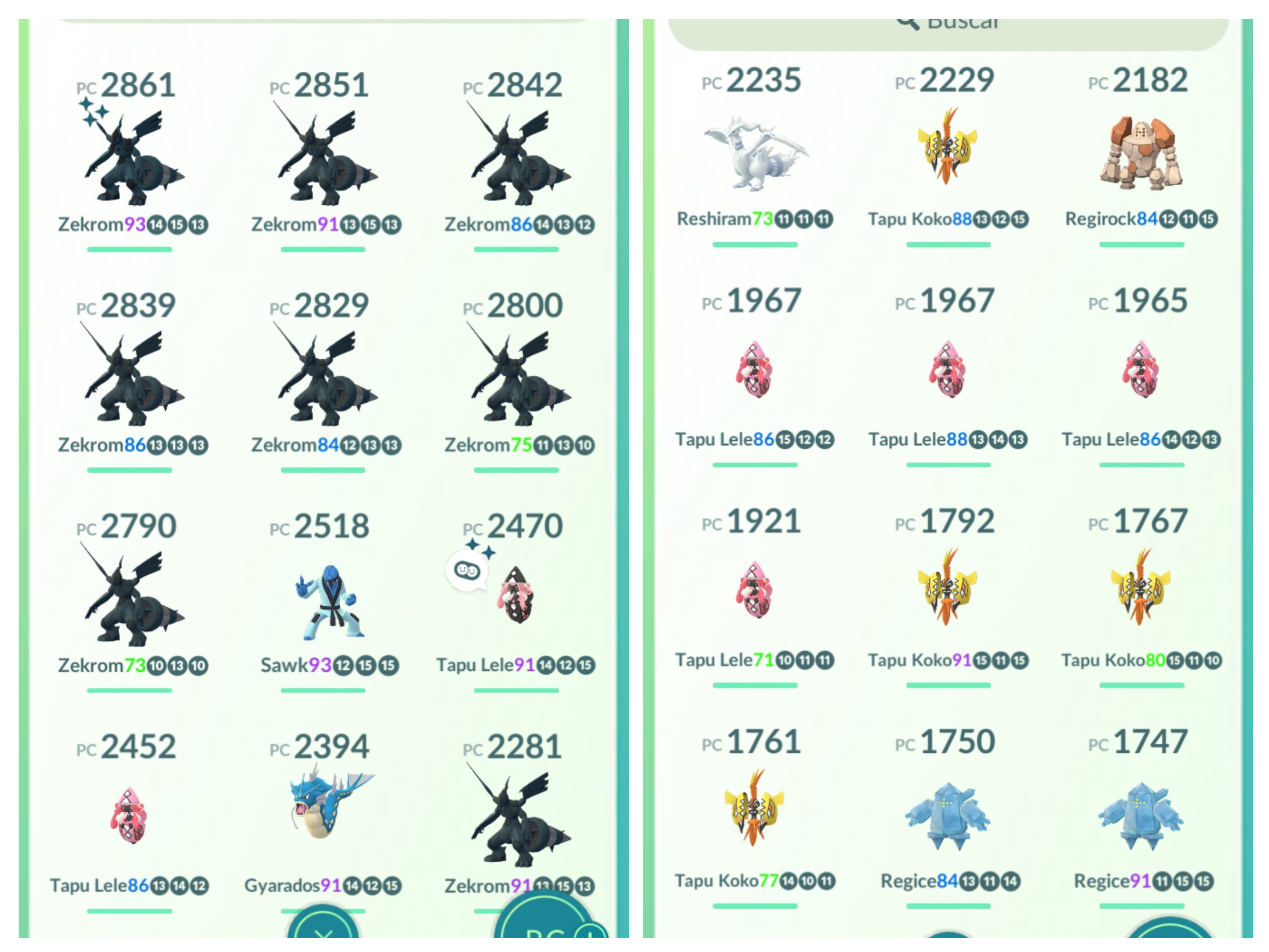 TMo[UNK][UNK]Lvl 40, Shiny Legendary Tapu Lele, Zekrom, Registeel & 31  Legendary (Regirock, Regice, Registeel, Reshiram, Zekrom, Tapu Koko) #466 -  iGV