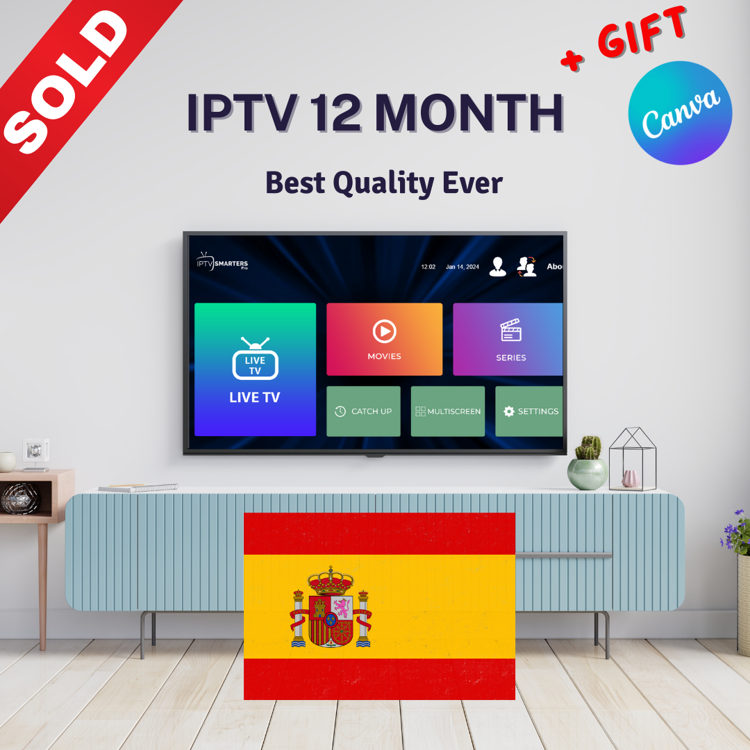 IPTV Spain Smarters Pro 12 month Premium 2024 iGV