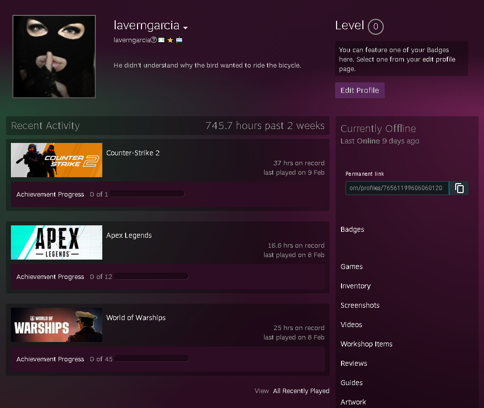 Clean steam account cs2 dota 2 apex 40 hours ready for faceit