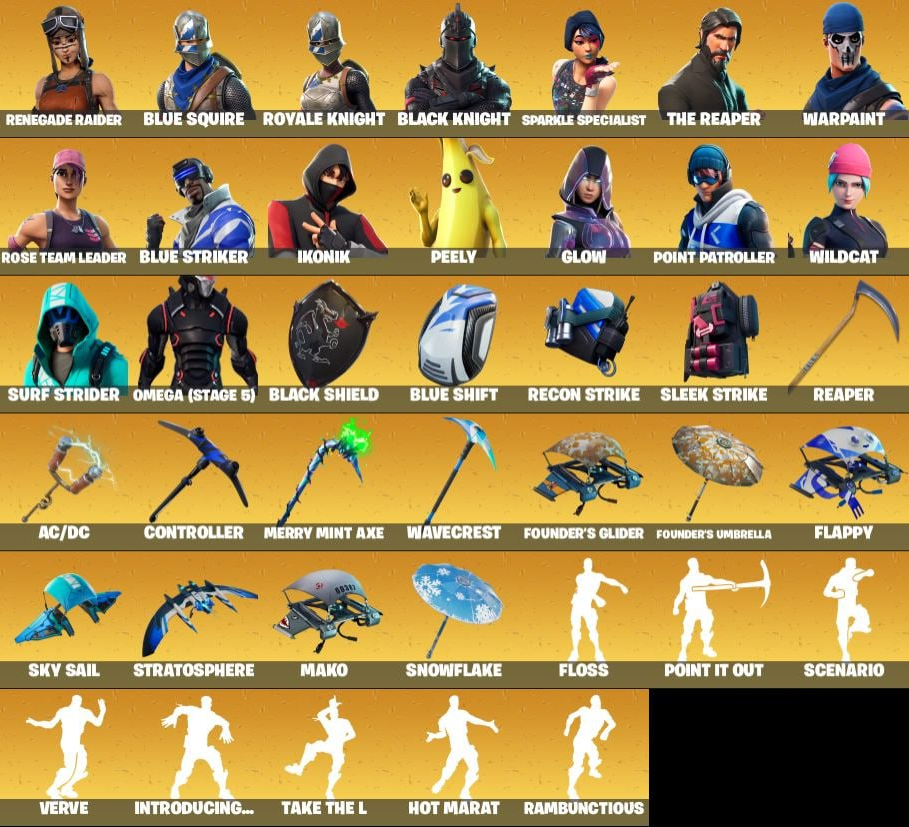 Full Access | 292 Skins | PSN, XBOX, NINTENDO, PC | Black Knight, Renegade, Royale Knight | Mail Change Available