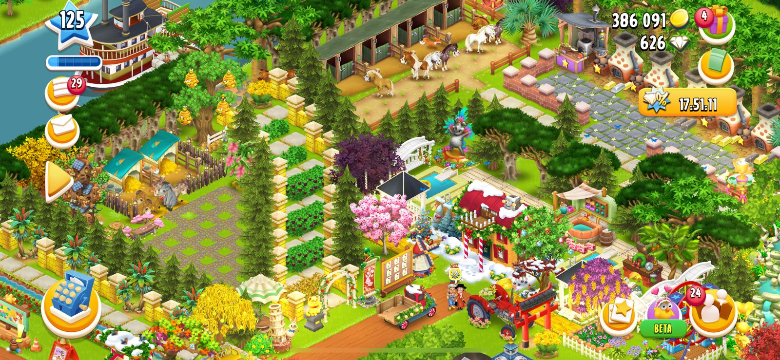 Android/IOS] HAY DAY FARM LVL 125 BARN 10650 SILO 3600 TOWN LVL 33 FULL  DECOR - iGV