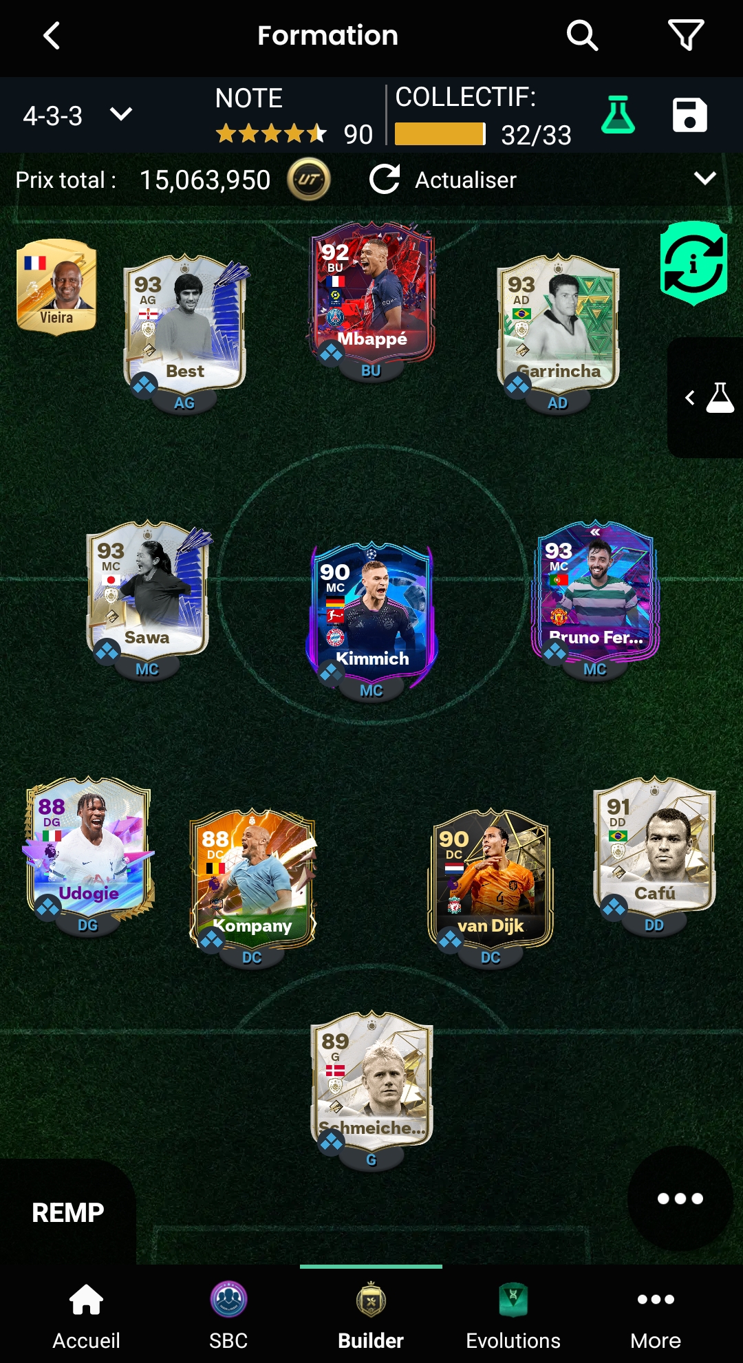 fc 24 account with 7.7 millions coins and team value 14 million iGV