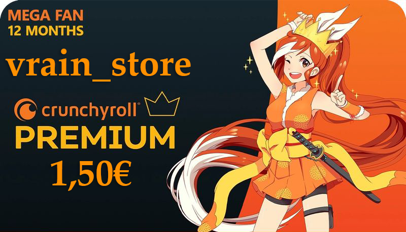 Crunchyroll Premium 1 year Megafan 12 MONTHS - iGV - How Much Is Crunchyroll For A Year