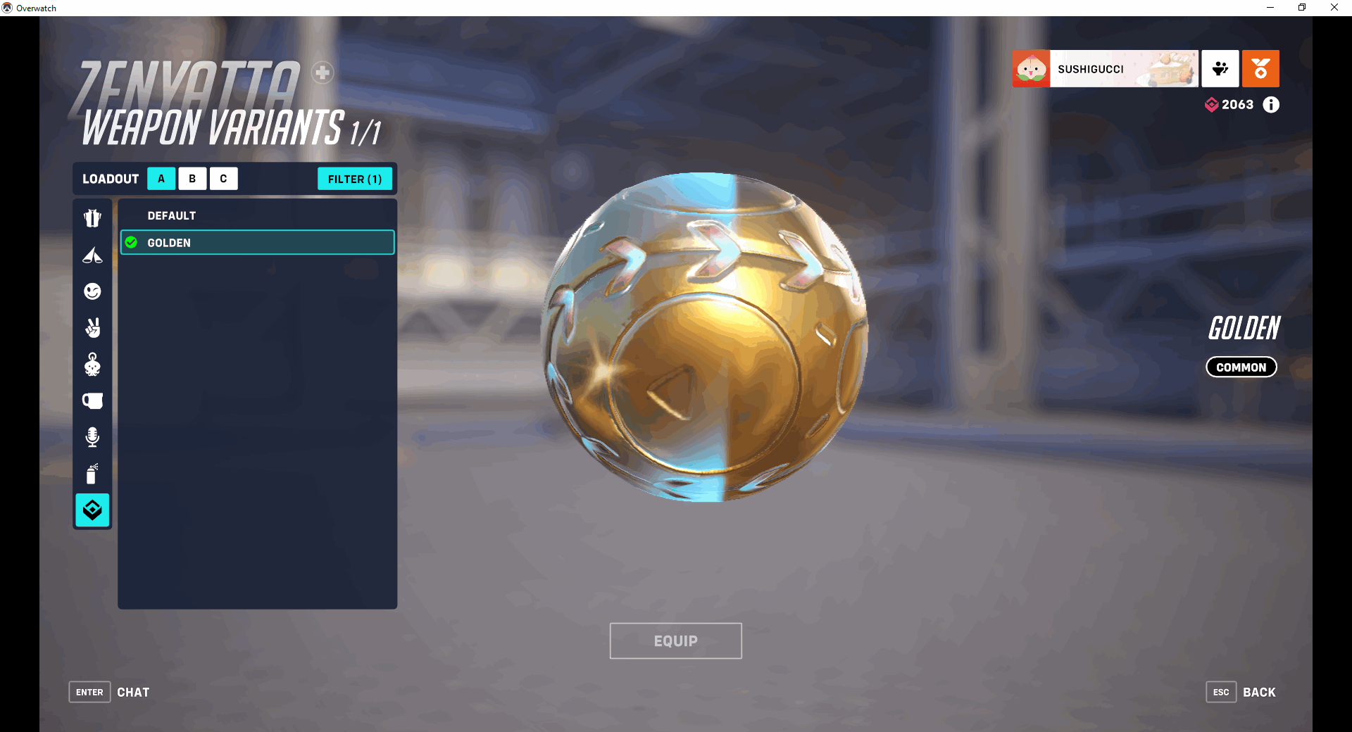 294 Skins 4 Golden Weapon Genji Sental Genji Oni Genji Baihu Widowmaker Electric Ana