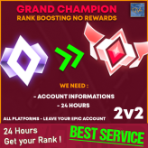 Rocket league boosting - 2v2 CHampion to Grand champion