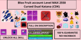 [Blox Fruit] Account Max Lvl [Godhuman]+CDK AND MORE | Best Deal