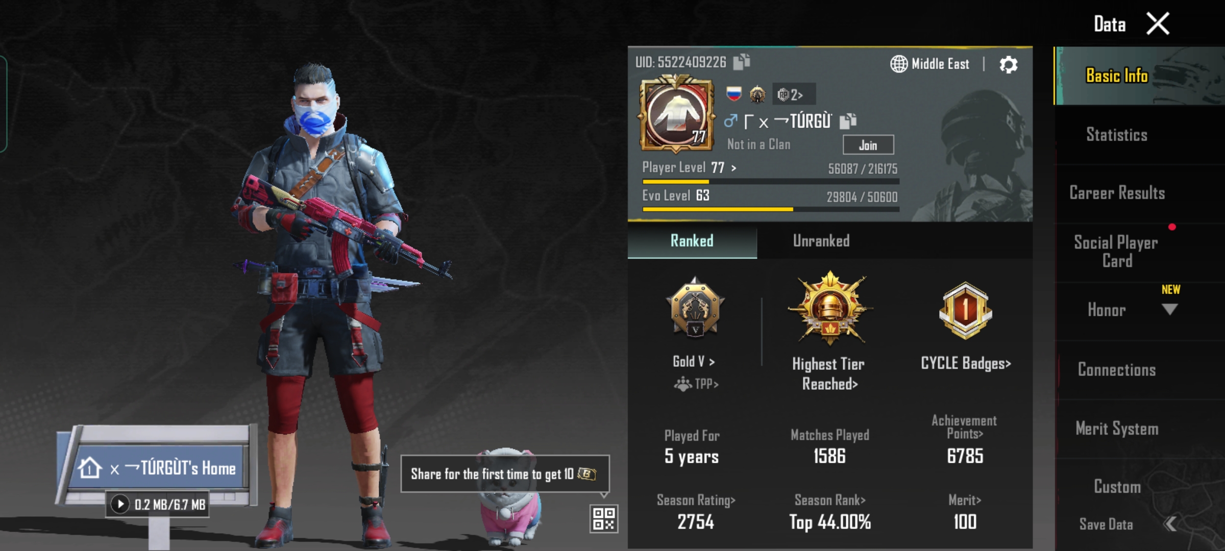 Level 77 (With RP) 247 Sets, 33 Halmets, 34 Backpacks ,205 Weapon  skins,,M24 LVL 4,UZIBlvl 4,6 MORE GUNS,77 mythics,old account #PUBG49 - iGV