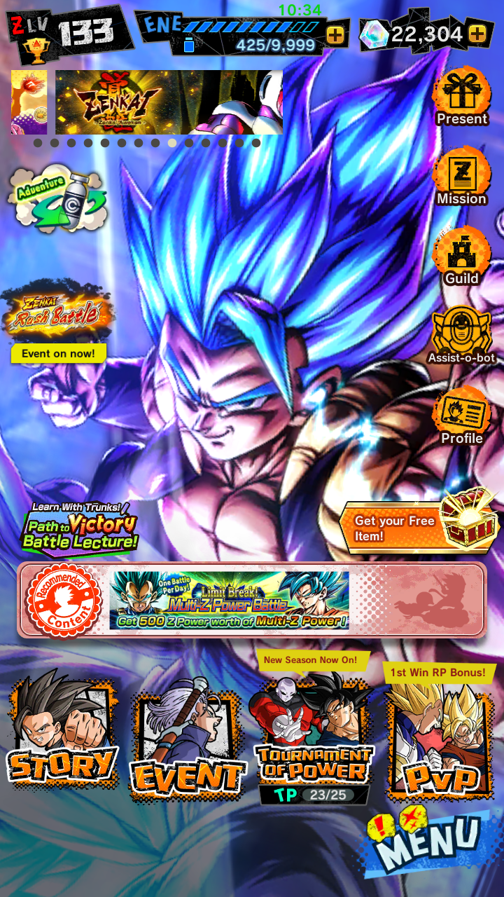 DB614~Ultra Gogeta~22304 Chrono~4 LL~LL 7 * Gogeta~LL Super Vegito~LL  Broly: FP~LL Goku&Vegeta~UL Goku~Android only - iGV