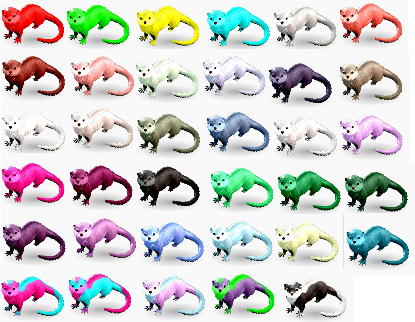 ASA PVE FULL COLOR OTTERS [CLONE] MALE OR FEMALE 38 COLORS AVAILABLE - iGV