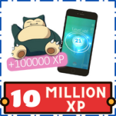 10 Million XP Within 2 Days & Bonus 1 Million Stardust, 5 Shinies, 5 IV100% Pokemon, 2 Legendary, 1 Coin Bag, 50 Meltan...