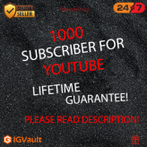 1000 YouTube Subscriber - No Drop - Instant delivery! - Guaranteed Service (youtube subscriber service)