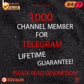 1000 Telegram Channel Member - Guaranteed Service - No Drop - Surprise gifts (Telegram service)