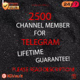 2500 Telegram Channel Member - Guaranteed Service - No Drop - Surprise gifts (Telegram service)