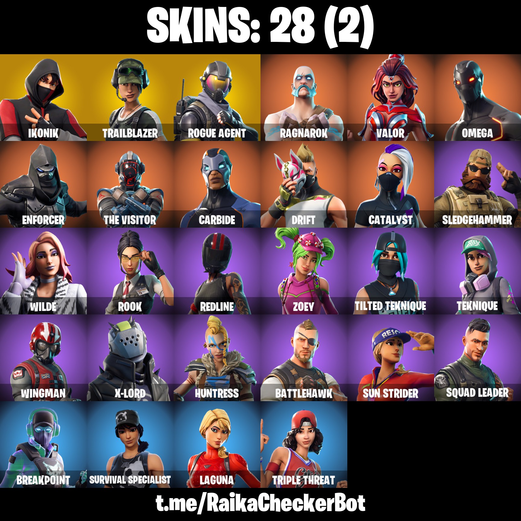 [PC/PSN/XBOX] 28 Skins - Ikonik - Trailblazer - Omega - Carbide - Valor ...