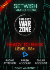 Instant - COD Warzone - Level 55 - Ready for Rank - 3 Gun Maxed - Full Access - Smurf Account - Setwish