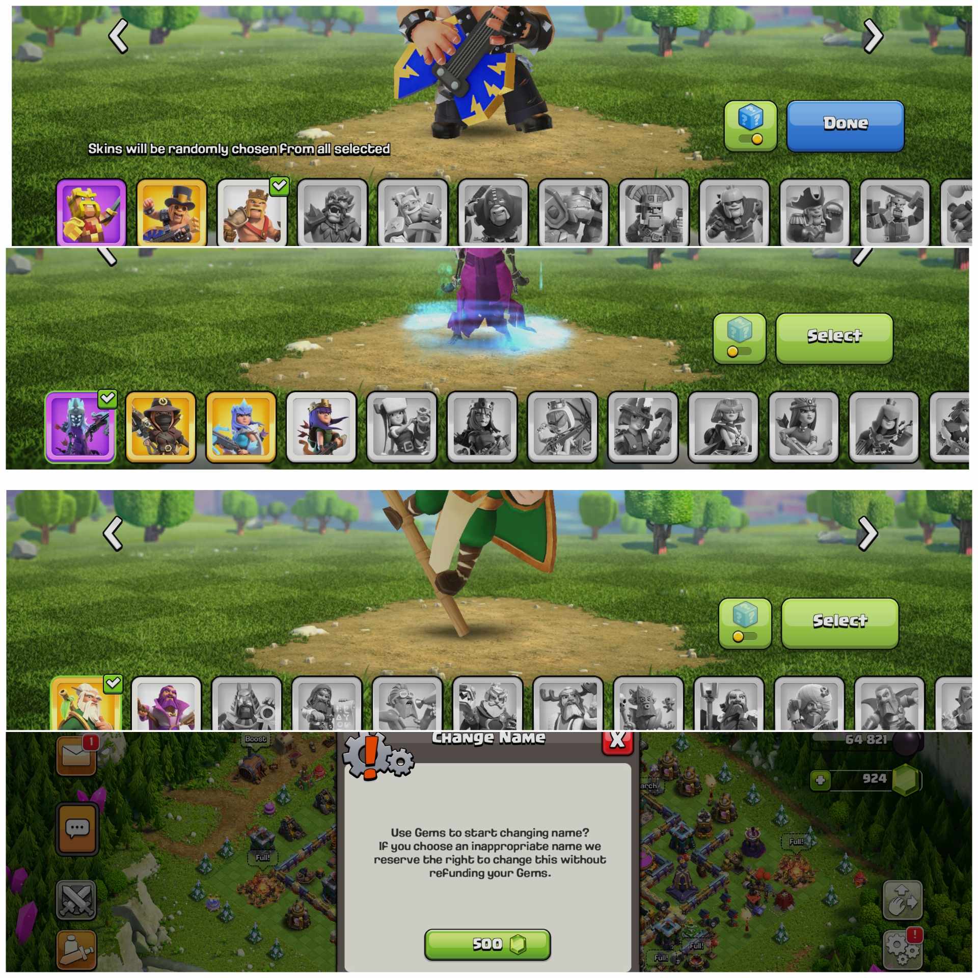 Th16 Full Max_Heros:95-95-62-38_500 Nc_Giant Gauntlet_Frozen Arrow_Fire Ball_Full Max Builder Base_500 Nc_Link To Buyer Mail_214