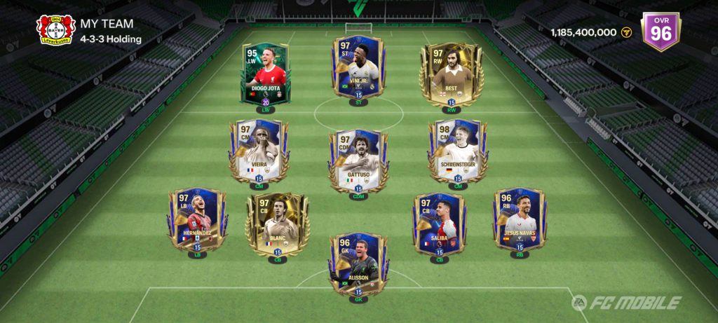 Overall 97 squad all toty players
