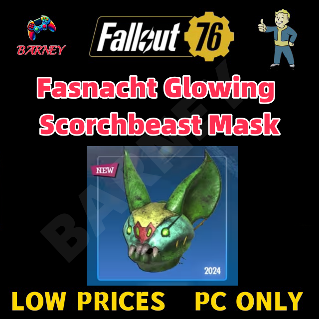 Fasnacht Glowing Scorchbeast Mask - Fallout 76 - Fast Deliver - PC Only