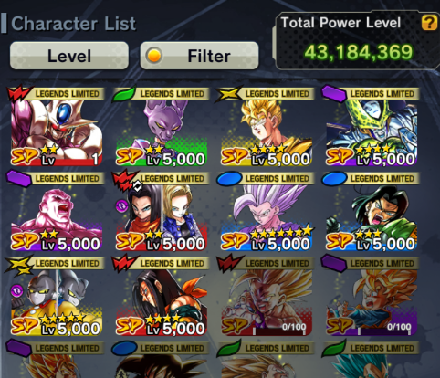 Android + Ios - ultra ss2 gohan + equipo Android LF (super ¿ 17 + Android 17 + gamma 1 - 2 + Android 17 - 18 + Beast gohan + cell) - bulla good equi - dr249