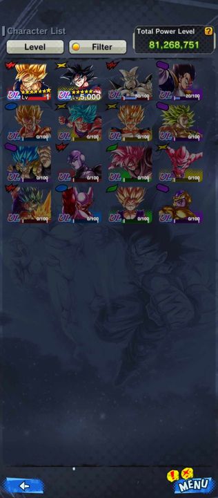 Android + ios - ul instinct Goku + 19 LF (begita Goku 9 étoiles + Signature Goku + Goku frieza + SS3 - SS2 Goku Vegeta + Trunk + Gohan + Android 17 + vegito) - bon cheval + ex - dr51