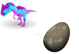 ASA PVE X6 COTTON CANDY ALLOSAURUS EGGS BIRTH HP7560.1 MELEE DAMAGE508% DELIVER TO BASE