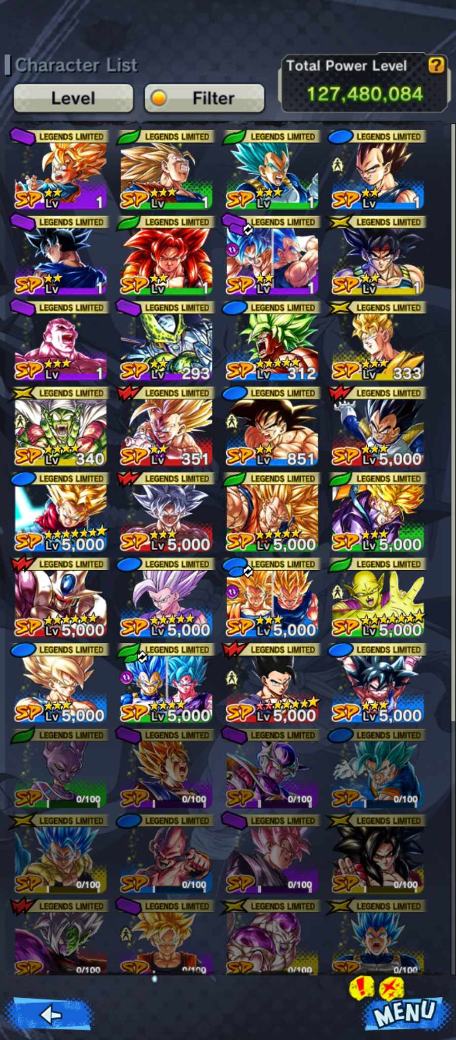ANDROID-Proxios, LOGIN BANDAI-28 legend limited Goku V2, Goku V2, Goku Kid V4, Goku Kid V4,..)