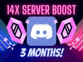 14x Discord Server Boost [ 3 MONTH] QUICK DELIVERY