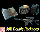 30 Million Roubles | Need lv15 | + Random Weapon Armor Bundles Pack + [ Flea market delivery ]