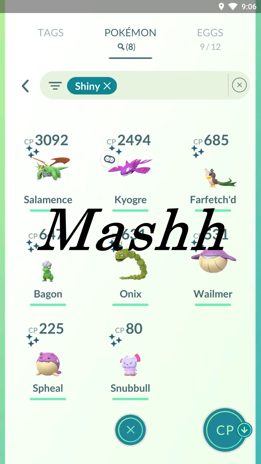Account Starter with Shiny Primal Kyogre, Hundo Purified Mewtwo and MasterBall