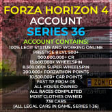 All Cars 250 Mil Credits 8.5 Mil Super  13 Mil Wheelspin 10.5 Mil Car Points 100% Game Progress