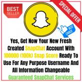 Snapchat Account With 100k Snapscore
