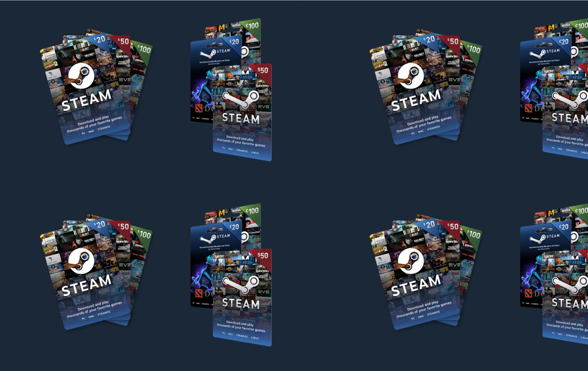 Steam gift cards  20 TRY-TL Fast Delivery Random key (Contact us on chat for more info)