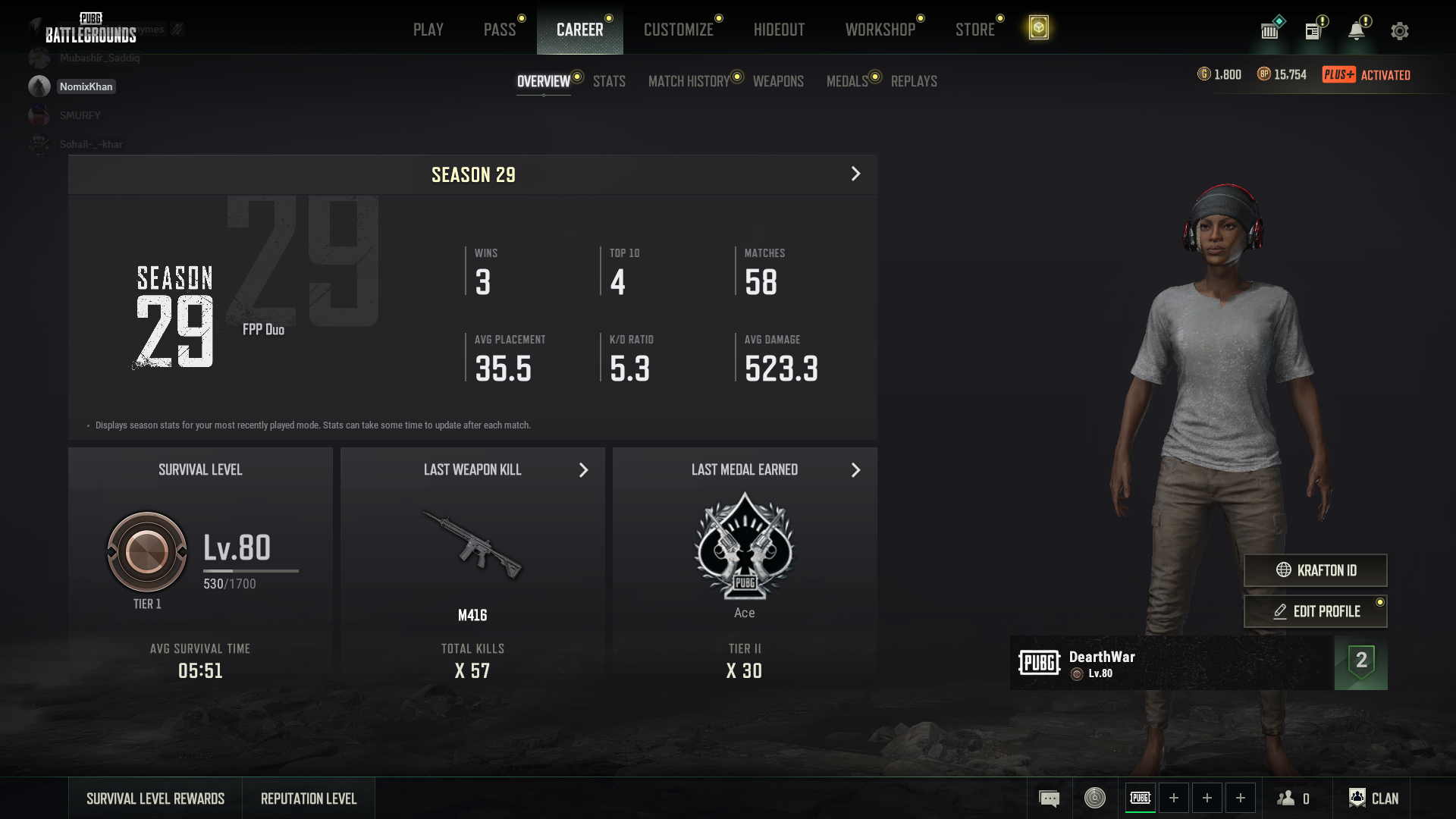 NEW BATTLESTAT MK12 | Steam: PUBG Plus | Level 80 | READY FOR RANK |+ 1800 G-Coins + 15k BP | Full Access with email | Instant / AUTO Delivery