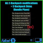 Bundle [ALL 5 Backpack modifications][Armor plated/High capacity/Refrigerated and etc.]+Skins!