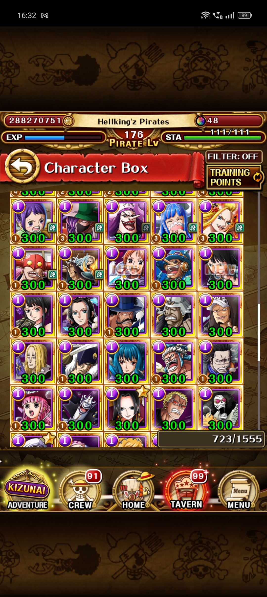 [ANDROID ONLY] GLOBAL - 92 Sugo Rare - Lv176 - 1,2M Bounty - 723 Characters - 48 Gems
