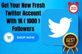 TWITTER 1000 FOLLOWER NEW CREATED ACCOUNTS WITH 1K FOLLOWERS HIGH QUALITY guaranteed