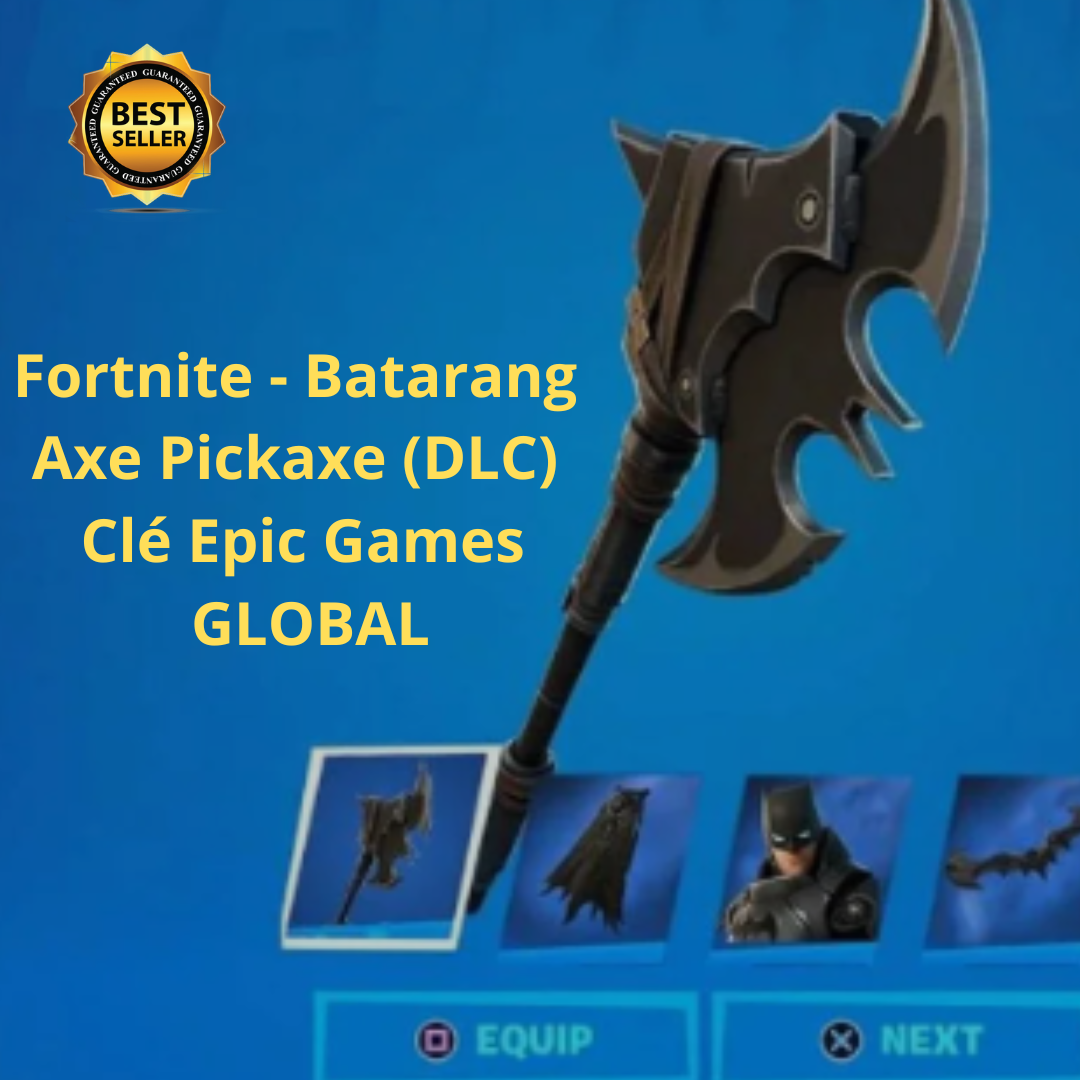 Fortnite  Batarang Axe Pickaxe (DLC) Clé Epic Games GLOBAL
