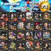 IOS+Android-Hyber Boot 73 -8 Ex(Shanks Red+Luffy Gear 5+Kaido+Luffy+Roger New+Zoro+Yamato+Roger)-Good Medal-SP 165%-Good BF
