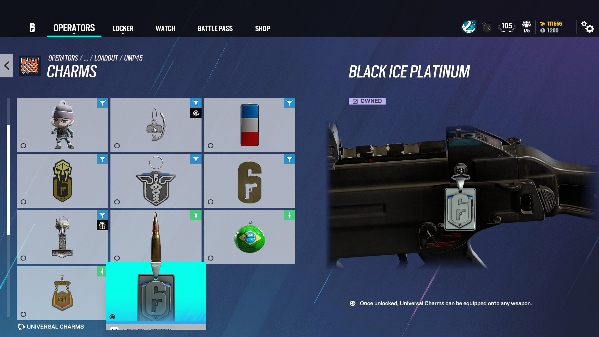 [STEAM] [Full Mail Access] Level 105 #1.2k R6 creds & 111.5k Renown#2015 R6 Account # Black Ice plat charm#OG year 1 skins:Fire,Ralphie,Peacock