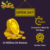 45 million Kamas delivered within 1 minute or 10% bonus - Draconiros