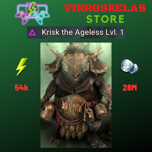 Starter acc with Krisk : 54k energy / 28 mln coins / Arix, Ninja + 12 Login Legendaries / Geomancer
